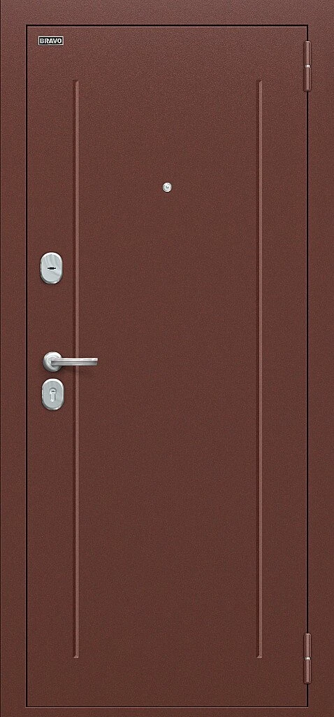 Входная дверь Любо Мини Антик Медный/Dark Barnwood BR4885 внешняя сторона