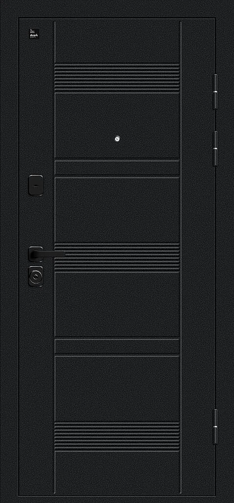 Входная дверь Энви Букле черное/Cappuccino Melinga BR5615 внешняя сторона