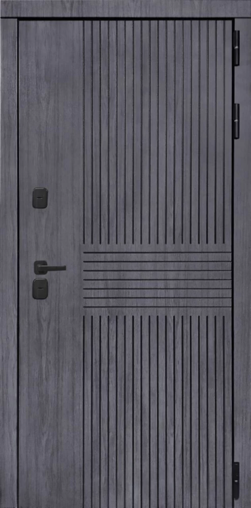 Входная дверь ДвериПРО Берген L-5 (16мм, белая эмаль) DPRO196944 внешняя сторона