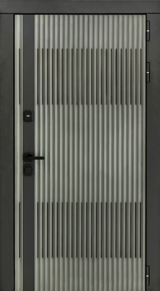 Входная дверь ДвериПРО Elfy ФЛ-185 (10мм, ПВХ ясень белый) DPRO198109 внешняя сторона