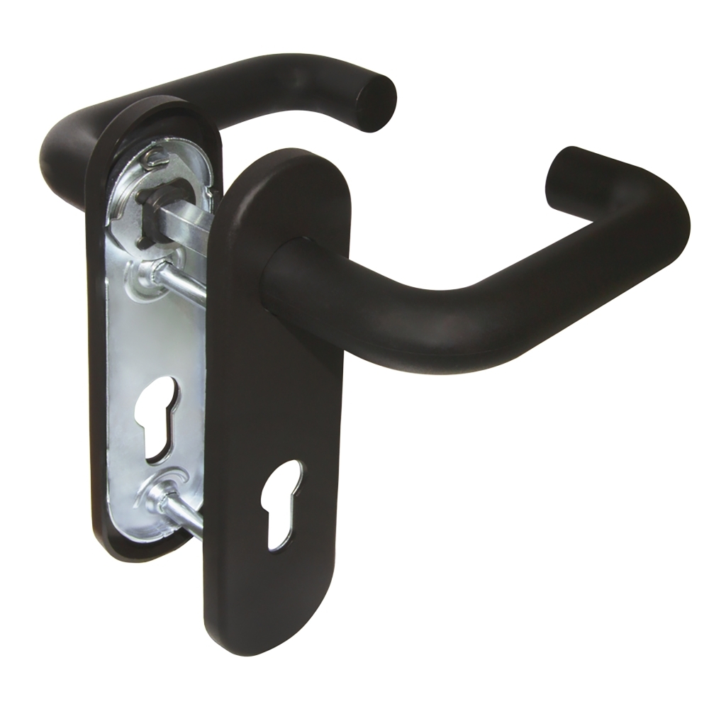 Фото Ручка дверная FP.DH172.0433 NE (DH-0433 NE) (9x130) с пружиной BL-24 черный