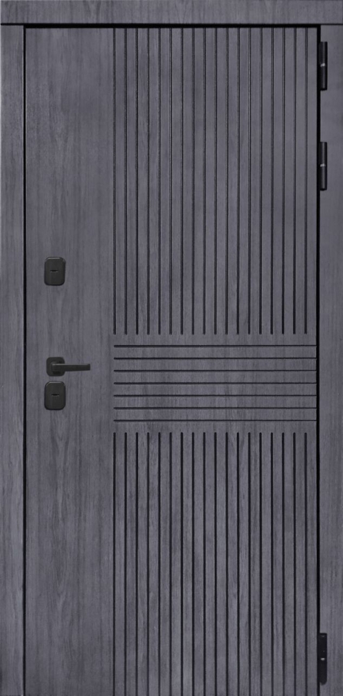 Входная дверь ДвериПРО Берген ФЛ-185 (10мм, ПВХ ясень белый) DPRO195581 внешняя сторона